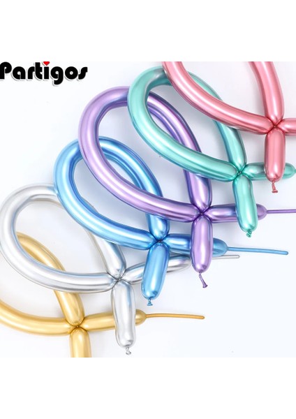 Çikolata 10 Adet Uzun Yeni Parlak Metal Inci Lateks Balonlar Kalın Krom Metalik Renkler Şişme Hava Topları Globos Doğum Günü Partisi Dekoru (Yurt Dışından)