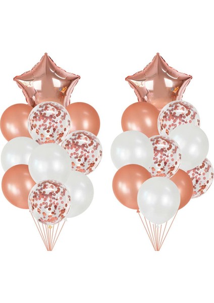 20 Adet Gül Altın C 14/20 Adet Gül Altın Balon Seti Konfeti Lateks Balon Kız Erkek Doğum Günü Düğün Noel Partisi Dekorasyon Bebek Duş Hediye (Yurt Dışından) modelleri