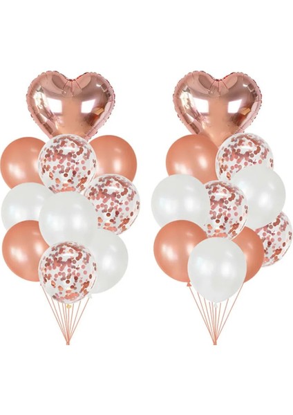 20 Adet Gül Altın C 14/20 Adet Gül Altın Balon Seti Konfeti Lateks Balon Kız Erkek Doğum Günü Düğün Noel Partisi Dekorasyon Bebek Duş Hediye (Yurt Dışından) fırsatları
