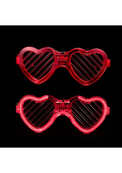 Kırmızı 1 Adet Parti Karanlıkta Glow Gözlük Light Up LED Gözlük Neon Parti Çocuklar Yetişkinler Için Güneş Gözlüğü Şekeri Parti Dekor Parti Malzemeleri (Yurt Dışından)