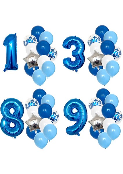 Mavi 3 12 Adet Mavi Numarası Folyo Lateks Balonlar Çocuklar Için Doğum Günü Partisi Balon Dekorasyon 1 2 3 4 5 6 7 8 9 Yaşında Çocuk Doğum Günü (Yurt Dışından) fiyatları