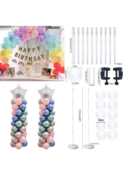 1 Takım 7 Tüp Standı Balonlar Kemerler Çerçeve Kiti Süslemeleri Masa Standı Balonlar Aksesuarları Düğün Mutlu Doğum Günü Partisi Süslemeleri Çocuklar Için Araçlar (Yurt Dışından) fırsatları