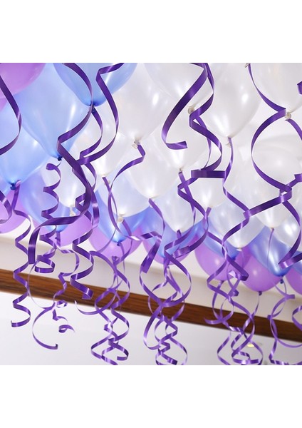 Pembe Püsküller Parti Balon Aksesuarları Renkli Şerit Balon Eki Tutkal Noktası Balon Klip Enflasyon Pompası Doğum Günü Düğün Püsküller Dekor (Yurt Dışından)
