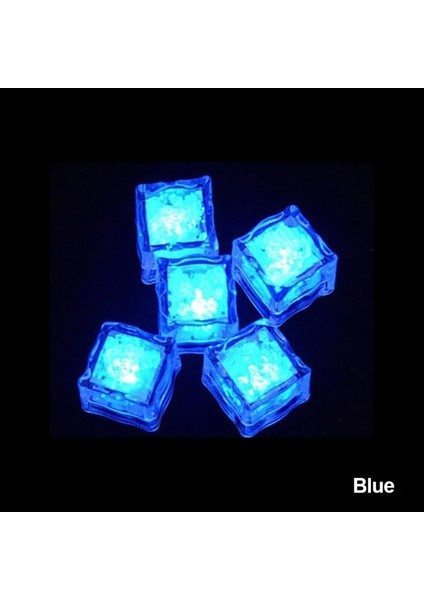 Mavi 1 Adet LED Işık Buz Küpleri Aydınlık Gece Lambası Parti Bar Düğün Fincan Dekorasyon Gece Lambası Parti Bar Düğün Fincan Dekorasyon Fincan (Yurt Dışından)