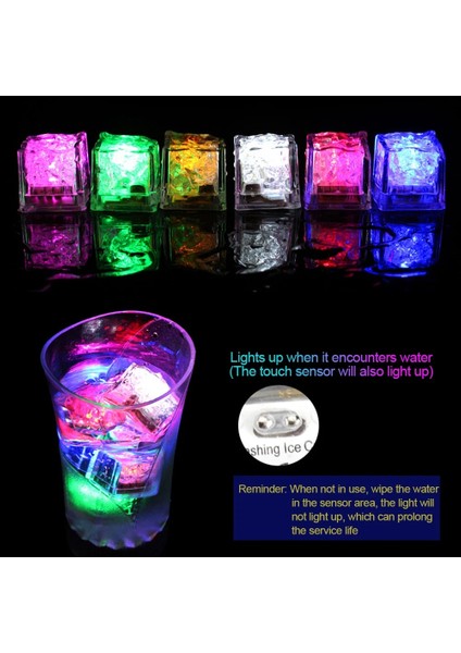 Mavi 1 Adet LED Işık Buz Küpleri Aydınlık Gece Lambası Parti Bar Düğün Fincan Dekorasyon Gece Lambası Parti Bar Düğün Fincan Dekorasyon Fincan (Yurt Dışından) modelleri