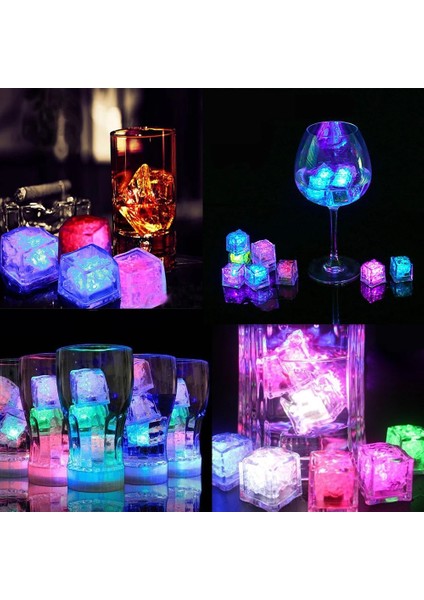 Mavi 1 Adet LED Işık Buz Küpleri Aydınlık Gece Lambası Parti Bar Düğün Fincan Dekorasyon Gece Lambası Parti Bar Düğün Fincan Dekorasyon Fincan (Yurt Dışından) fırsatları