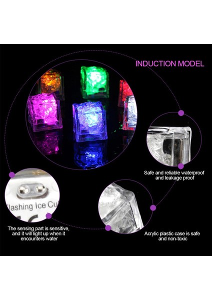 Mavi 1 Adet LED Işık Buz Küpleri Aydınlık Gece Lambası Parti Bar Düğün Fincan Dekorasyon Gece Lambası Parti Bar Düğün Fincan Dekorasyon Fincan (Yurt Dışından) indirimleri