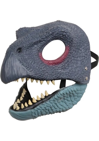 Yaratıcı Bir Dinozor Kafa Maskesi Hareketli Çene Raptor Maskesi Gerçekçi Lateks Tam Kafa Karnaval Giydirme Masquerade Cosplay Parti Için (Yurt Dışından)
