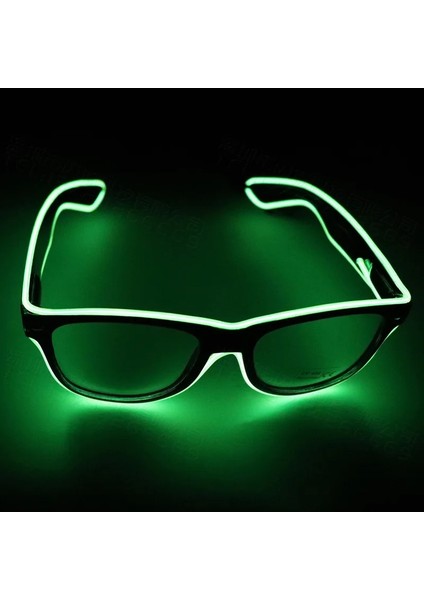 Floresan Yeşil 1pc Yanıp Sönen El Tel LED Gözlük Aydınlık Parti Dekoratif Aydınlatma Klasik Yenilik Hediye Parlak LED Işık Up Parti Güneş Gözlüğü (Yurt Dışından) fiyatları