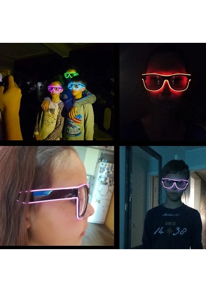 Floresan Yeşil 1pc Yanıp Sönen El Tel LED Gözlük Aydınlık Parti Dekoratif Aydınlatma Klasik Yenilik Hediye Parlak LED Işık Up Parti Güneş Gözlüğü (Yurt Dışından) fırsatları