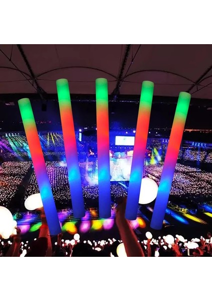 5 Adet Köpük Sopa 5 Adet Renkli LED Floresan Köpük Sopa Tezahürat Yanıp Sönen Tüp Doğum Günü Partisi Düğün Festivali Malzemeleri Için Karanlıkta Glow (Yurt Dışından) modelleri