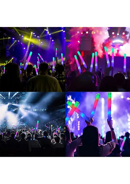 5 Adet Köpük Sopa 5 Adet Renkli LED Floresan Köpük Sopa Tezahürat Yanıp Sönen Tüp Doğum Günü Partisi Düğün Festivali Malzemeleri Için Karanlıkta Glow (Yurt Dışından) fırsatları