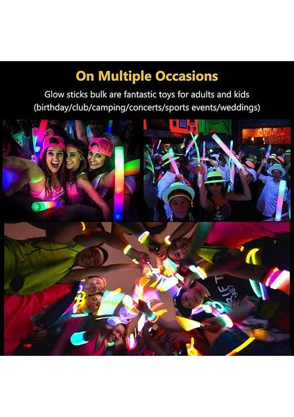 5 Adet Köpük Sopa 5 Adet Renkli LED Floresan Köpük Sopa Tezahürat Yanıp Sönen Tüp Doğum Günü Partisi Düğün Festivali Malzemeleri Için Karanlıkta Glow (Yurt Dışından) indirimleri