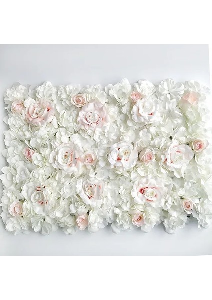 Beyaz Pembe 40X60 cm Yapay Ortanca Şakayık Gül Çiçek Duvar Parti Düğün Kemer Arka Plan Duvar Dekorasyonu Ev Balkon Asılı Düzeni (Yurt Dışından)