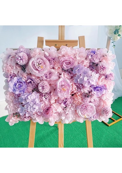 Beyaz Pembe 40X60 cm Yapay Ortanca Şakayık Gül Çiçek Duvar Parti Düğün Kemer Arka Plan Duvar Dekorasyonu Ev Balkon Asılı Düzeni (Yurt Dışından)