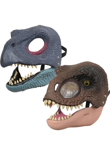 Yaratıcı Bir Dinozor Kafa Maskesi Hareketli Çene Raptor Maskesi Gerçekçi Lateks Tam Kafa Karnaval Giydirme Masquerade Cosplay Parti Için (Yurt Dışından) fiyatları