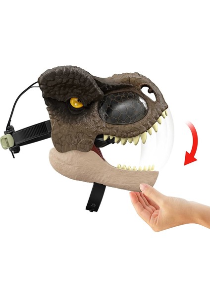 Yaratıcı Bir Dinozor Kafa Maskesi Hareketli Çene Raptor Maskesi Gerçekçi Lateks Tam Kafa Karnaval Giydirme Masquerade Cosplay Parti Için (Yurt Dışından) modelleri