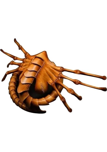 Çoklu Yükseltme Beyaz Kahverengi Facehugger Kostüm Uzaylı Facehugger Yüz Kapak Yüz Hugger Kostüm Cadılar Bayramı Prop Korkunç Pençeleri Böcek (Yurt Dışından)