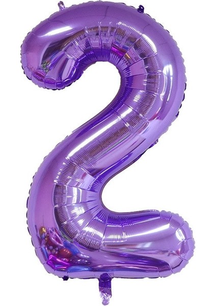 14 Adet 40 Inç Mor Numarası Folyo Balonlar Şekil Helyum Balon Prenses Kız Doğum Günü Partisi Düğün Süslemeleri Yıldönümü Dekoru (Yurt Dışından)