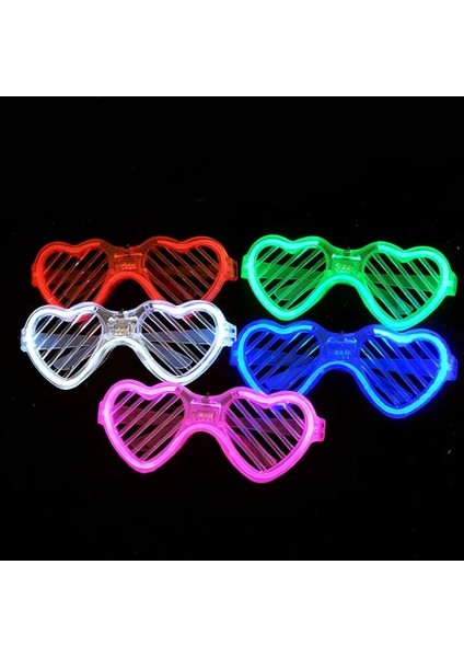 5pcsheart Tipi 5 Adet / Takım Aydınlık Işık Gözlük Bar Konser Sahne Floresan LED Glow Gece Gafas Bekarlığa Veda Doğum Günü Partisi Süslemeleri Için LED (Yurt Dışından)