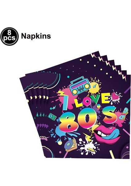 Bardaklar 80'ler 90'lar Parti Sofra Seti 1980'LER Doğum Günü Hip Hop Parti Masa Süslemeleri Malzemeleri 80'lere Dönüş Kağıt Tabaklar Peçeteler Çatal (Yurt Dışından) modelleri