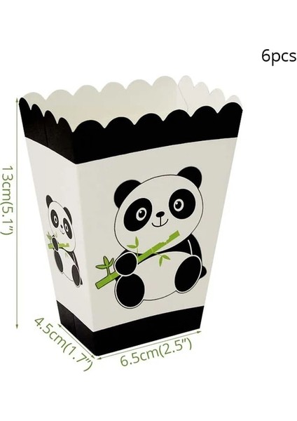 Patlamış Mısır Kutusu Karikatür Panda Folyo Balon Parti Dekoru Hayvanlar Tema Doğum Günü Partisi Bebek Duş Malzemeleri Hayvanat Bahçesi Hayvan Balonları Panda Parti Malzemeleri (Yurt Dışından)