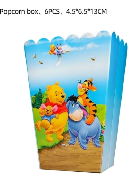 Patlamış Mısır Kutusu Disney Winnie The Pooh Tema Doğum Günü Partisi Malzemeleri Süslemeleri Çocuklar Için Aile Partisi Winnie The Pooh Afiş Plakaları Bardak Payet (Yurt Dışından)