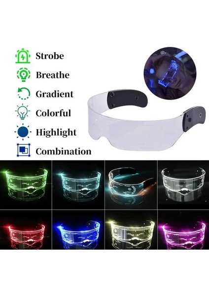 04 1 Pc Neon Parti LED Işıklı Gözlük LED Gözlük Tel Işık Up Visor Gözlük Bar Cadılar Bayramı Noel Şenlikli Için Gözlük Büyütün (Yurt Dışından) fiyatları