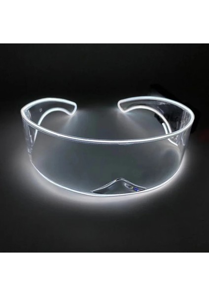 Şeffaf-Gök Mavisi Disko LED Işıklı Gözlük LED Gözlük El Tel Neon Işık Up Visor Gözlükler Bar Parti Eyeware Cadılar Bayramı Noel Partileri Için (Yurt Dışından)