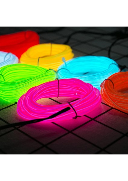 6V 4AA Adaptör Beyaz 1m El Tel Neon Işık LED Neon Halat Işık Şeridi Karanlıkta Glow Parti Cosplay Kostüm Dans Bar Burcu Dıy Glow Parti Dekorasyon (Yurt Dışından)