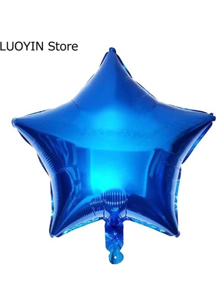 Mavi 5 Adet 18 Inç Ay Yıldız Renkli Helyum Folyo Balon Erkek Kız Doğum Günü Düğün Dekorasyon Parti Malzemeleri Balonlar Bebek Duş (Yurt Dışından)