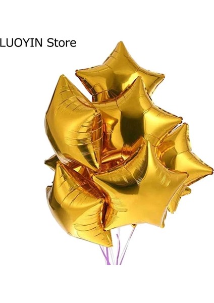 Mavi 5 Adet 18 Inç Ay Yıldız Renkli Helyum Folyo Balon Erkek Kız Doğum Günü Düğün Dekorasyon Parti Malzemeleri Balonlar Bebek Duş (Yurt Dışından) indirimleri