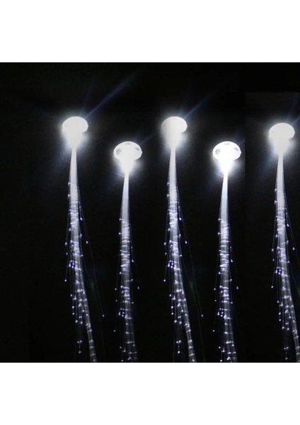 Firkete Beyaz 10 Adet 1/50 Adet LED Parti Renkleri Yanar Fiber Optik Saç Tokalarım Klip Firkete Ipek Flaş Örgüler Düğün Yeni Yıl Doğum Günü Hediyeleri (Yurt Dışından)