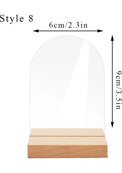Stil 8 Düğün Masa Ahşap Taban Yer Kartı Ekran Standı Dikdörtgen Altıgen Otel Restoran Için Temizle Burcu Numarası Masa Burcu Tutucu (Yurt Dışından) fiyatları