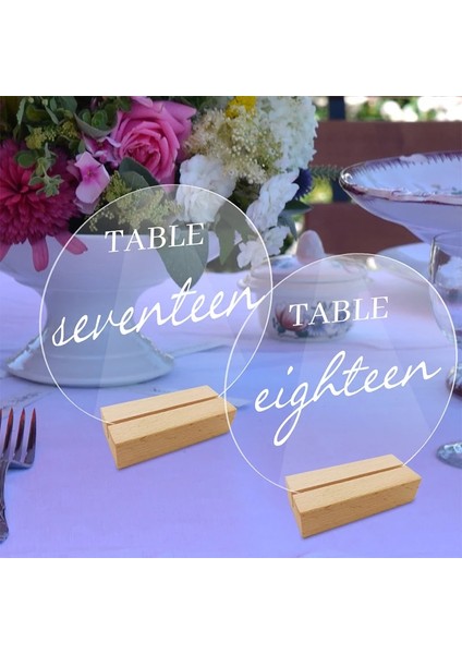 Stil 8 Düğün Masa Ahşap Taban Yer Kartı Ekran Standı Dikdörtgen Altıgen Otel Restoran Için Temizle Burcu Numarası Masa Burcu Tutucu (Yurt Dışından) fırsatları