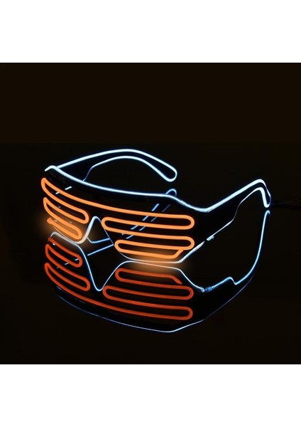 B Standart Stil 2 Renkli El Flaş Gözlük Dj Parlak Gözlük Tel LED Işık Glow Rave Kostüm Partisi Panjur Gözlük Atmosfer Sahne (Yurt Dışından)