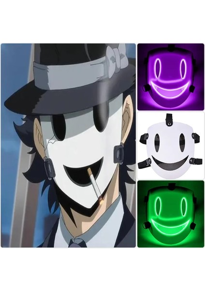 Işık ile Maske 5 Japon Animesi Cosplay Yüksek Katlı Invasion Cosplay Maske Neon Aydınlık LED Parti Maskesi Samuray Kostüm Sahne (Yurt Dışından) fiyatları