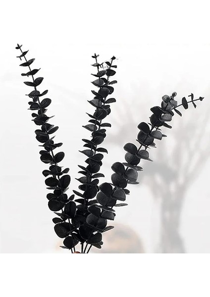 E-10PCS 10PCS Altın Okaliptüs Yaprağı Yapay Bitkiler Diy Noel Sahte Bitki Çiçek Buketi Süs Ev Bahçe Partisi Düğün Dekor (Yurt Dışından)