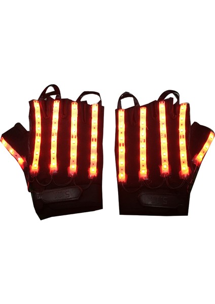 Eldiven Serin Aydınlık LED Gözlük ve Eldiven Parlayan Kostüm Neon Işık Yanıp Sönen Gözlük Gece Kulübü Dj Dans Partisi Dekoru (Yurt Dışından) fırsatları