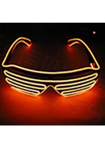 Turuncu LED Gözlük Neon Parti Yanıp Sönen Gözlük El Tel Parlayan Gafas Aydınlık Bril Yenilik Hediye Glow Güneş Gözlüğü Parlak Işık Malzemeleri (Yurt Dışından)