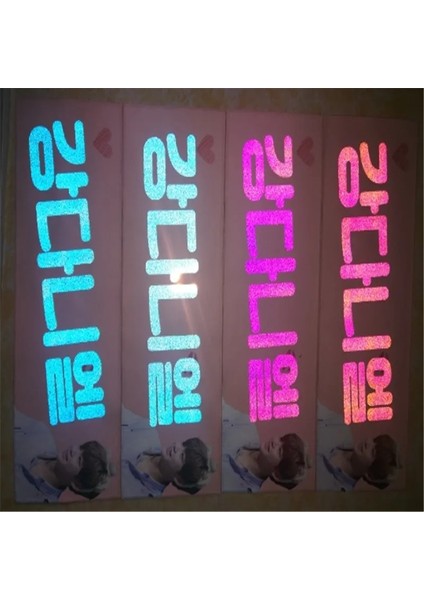 Gri Yansıtıcı 45X15 cm Sıcak Satış Özelleştirilmiş Çift Taraflı Süet Yansıtıcı Tezahürat Kore Idol Kumaş Afiş Kpop Sloganı Havlu Adedi 1 Adet (Yurt Dışından) fırsatları