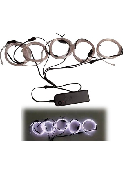 Mavi 5 In 1 Glow Tel Kablo LED Neon Noel Dans Partisi Dıy Kostümleri Aydınlık Giysiler Işık Dekorasyon Çocuklar Şaka Oyuncaklar 1 M Her Kablo (Yurt Dışından) fırsatları