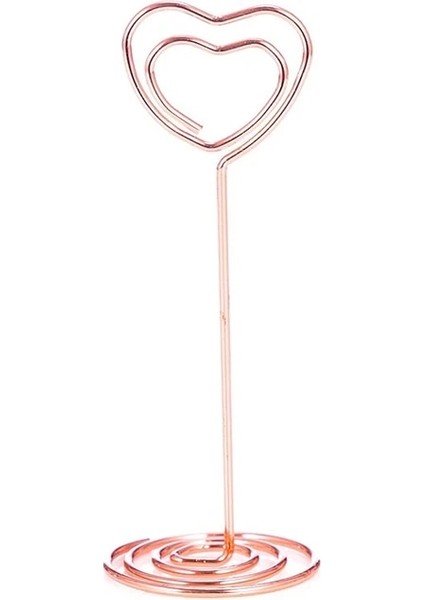 Kalp Şekli Rosegold 10 Adet 10/20 Adet Yer Kartı Sahipleri Masa Numarası Standı Resim Fotoğraf Tutucu Yıldız Şekli Menü Not Klip Düğün Iyilik Parti Için (Yurt Dışından)