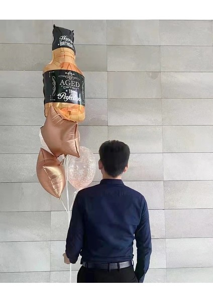 1 Takım 1 Takım Viski Şişesi Bardak Düğün Doğum Günü Partisi Süslemeleri Yetişkin Folyo Balonlar Gelin Duş Bekarlığa Veda Mükemmellik Yaşlı (Yurt Dışından) fırsatları