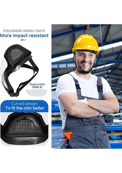 Gri 20FILTERS Faceshield Eyeshield Toz Kapağı Şeffaf Moto Bisiklet Rüzgar Geçirmez Maske Tam Yüz Toz Geçirmez Anti-Rüzgar Kaynak Güvenlik Gözlükleri (Yurt Dışından) fiyatları