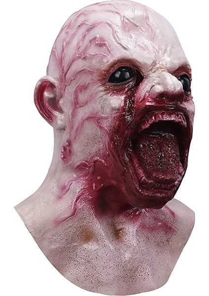 X24070 Cadılar Bayramı Korku Kanlı Maske Ürpertici Kötü Yetişkinler Zombi Canavar Vampir Şeytan Lateks Kostüm Partisi Tam Yüz Maskesi Masquerade Sahne (Yurt Dışından) fırsatları