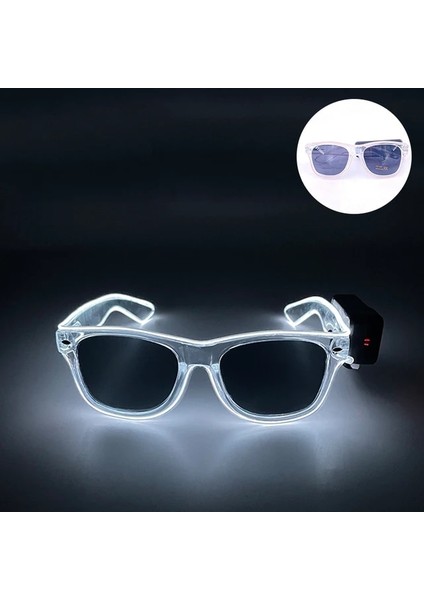 F Beyaz Sıcak Satış LED Festivali Rave Işık Parti Cosplay Vendetta Guy Fawkes Flaş Takım Elbise El Şapka + Parlayan Kravat + Neon Maske Bar Dans Malzemeleri (Yurt Dışından)