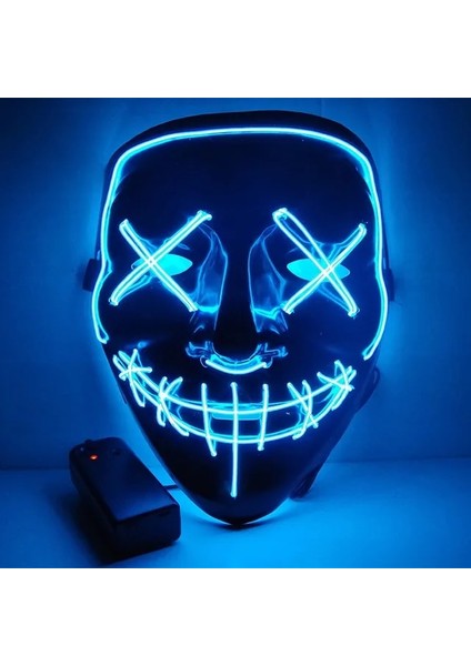 Mavi Vıp Cadılar Bayramı Maskesi LED Temizleme Maskeleri (Yurt Dışından)