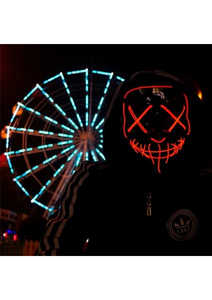 Mavi Vıp Cadılar Bayramı Maskesi LED Temizleme Maskeleri (Yurt Dışından) modelleri