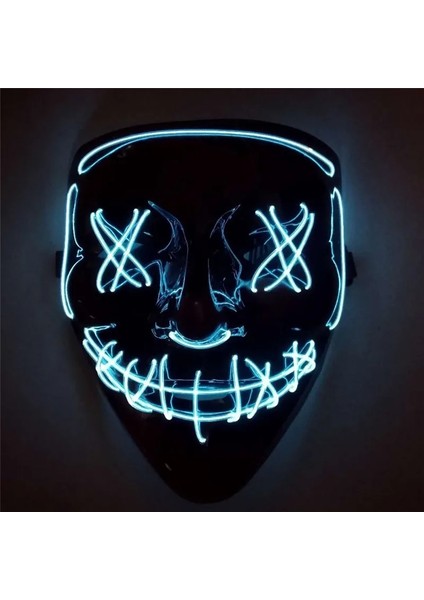 Mavi Vıp Cadılar Bayramı Maskesi LED Temizleme Maskeleri (Yurt Dışından) indirimleri